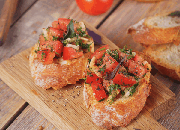 Bruschetta tomate & basilic